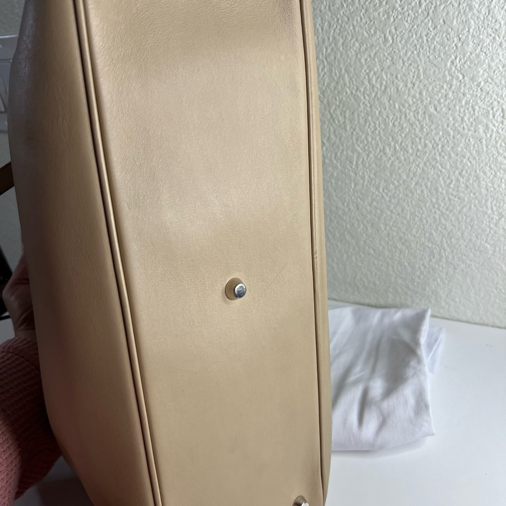 Dior Beige Leather Tote with Silver Accents - Picture 7 of 13
